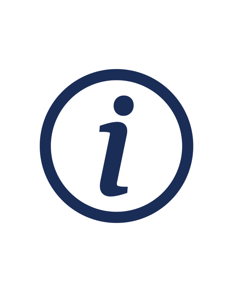 An icon of an information symbol inside a circle, indicating product information retrieval.