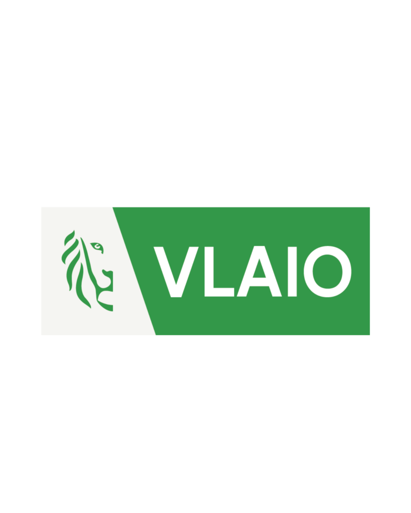 The logo of VLAIO (Flanders Innovation & Entrepreneurship), a government agency stimulating and supporting innovation and entrepreneurship in Flanders.
