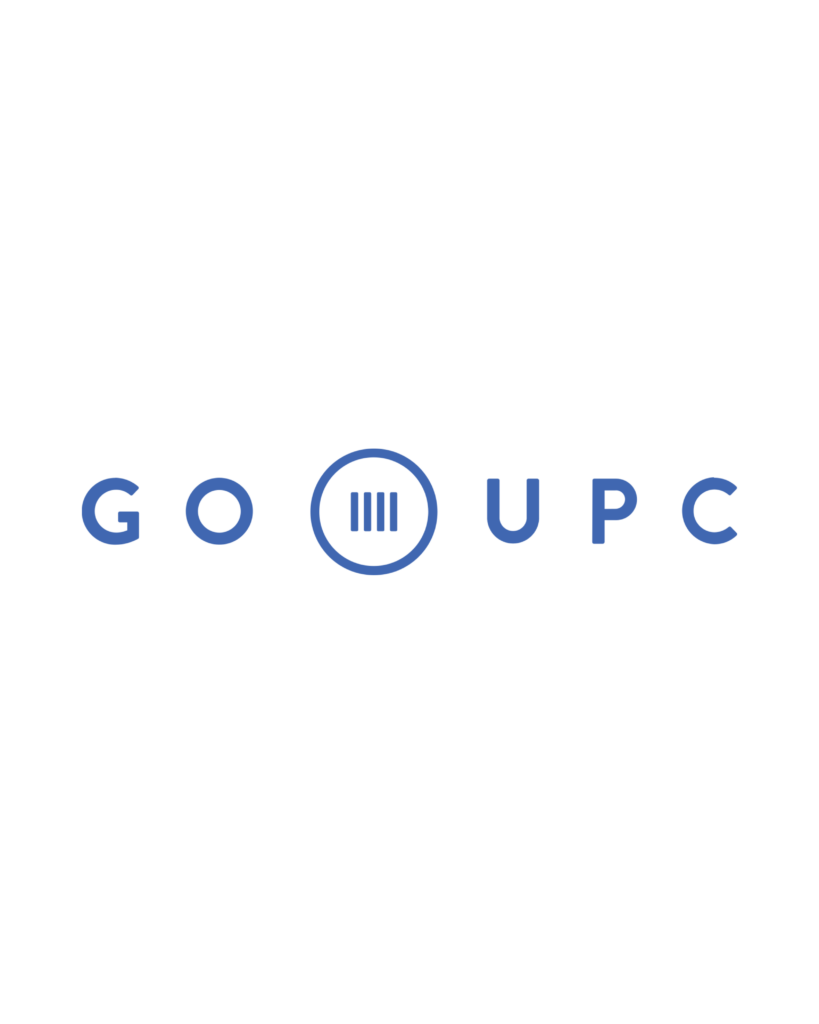 The logo of Go-UPC, a company specializing in unique product codes and related services.
